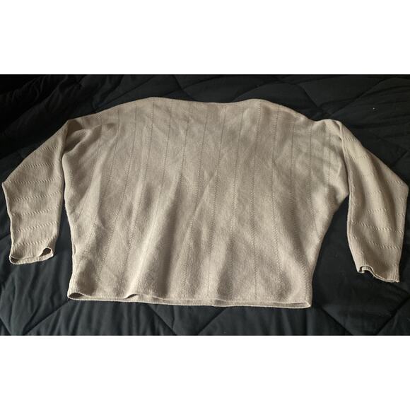 Cyrus Longsleeve Top Women's L Taupe Pullover Sweater Shirt Rayon Blend - Picture 4 of 4